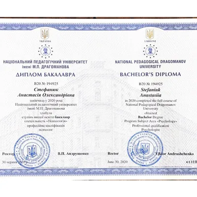 Національний педагогічний університет імені Михайла Драгоманова диплом бакалавра