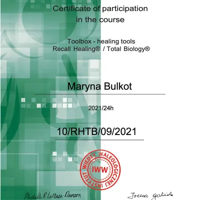 Toolbox — healing tools Recall Healing® / Total Biology®